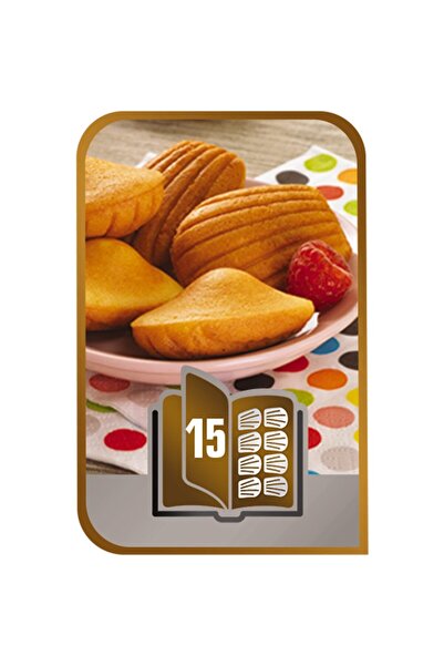 TEFAL Set of 2 Mini Madeleine Snack Collection Plates + Recipe Book