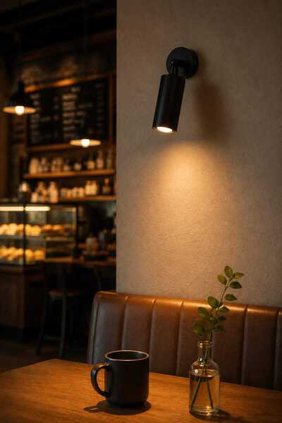 Sese Home Concept Modern Spot Aydınlatma LED Duvar Lambası Siyah Metal Aplik ...