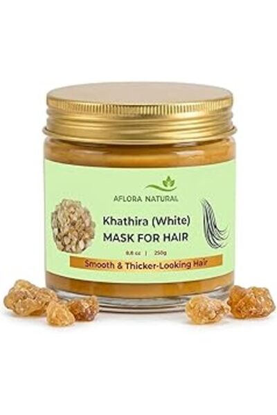 AFLORA White Kathira Hair Mask, Volumizing & Strengthening, Deeply Conditioni...