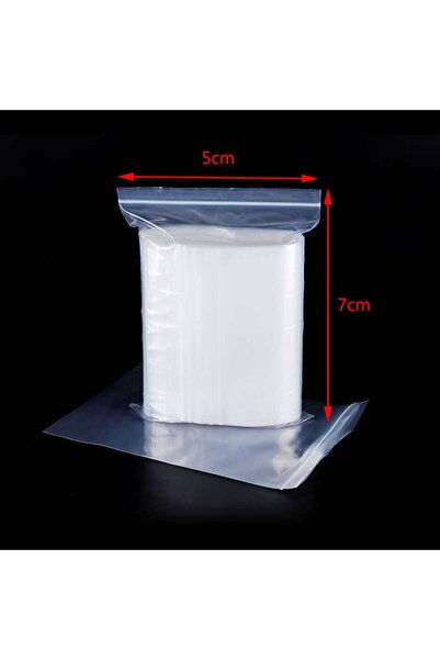 Choice 200pcs 5x7cm Transparent Zip Bags Food Jewelry Vacuum Storage Bag Plas...
