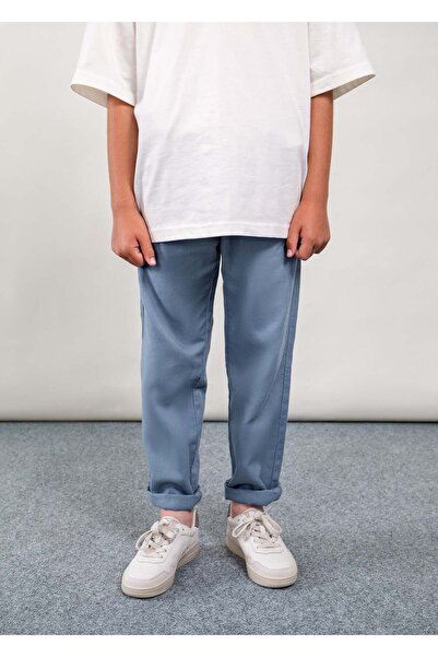 MAYORAL Boston Boy's Rope-Waisted Poplin Trousers Blue