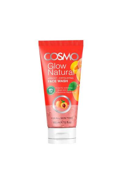 Cosmo Glow Natural Apricot Exfoliating Face Wash 150ml, Healthy Skin | For Al...
