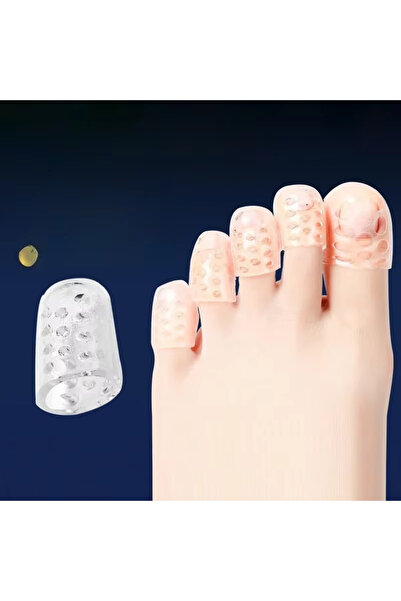 Choice6 واقي أصابع القدم المرن من السيليكون A034-F، 30 قطعة، غطاء شفاف قابل ل...