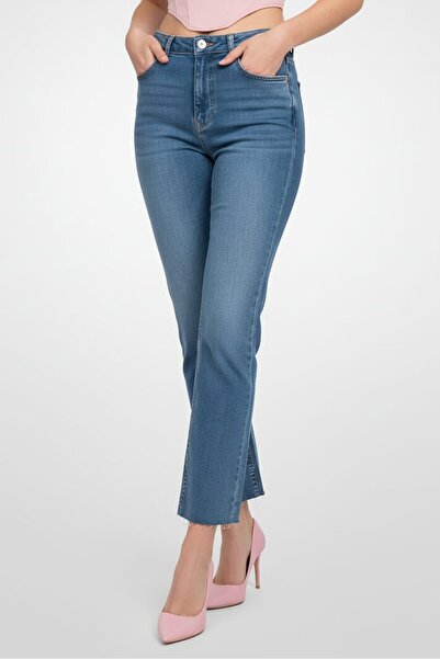 Don't Call Me Jennyfer Women Straight Fit Washed Non Stretchable Jeans, Blue