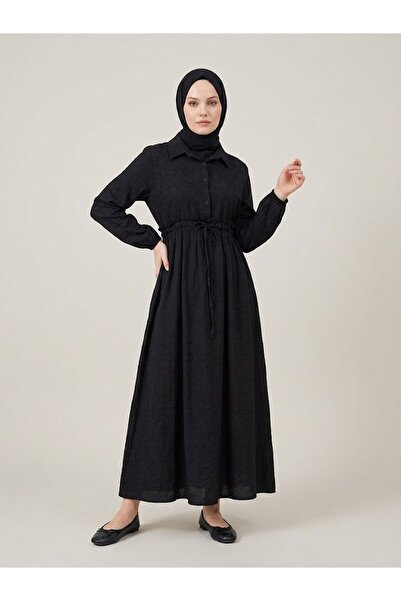 Lunsera Store Tunnel Waist Dress-Black