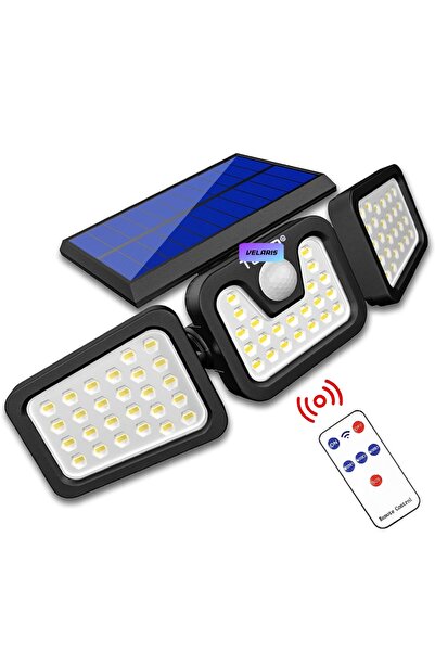 Velaris Lampă solară LED cu 3 panouri reglabile 1725 - Cu telecomandă și senz...