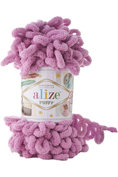 qitafaltabiea Alize Puffy 98 Hand Knitting Yarn – 100% Micropolyester Pre-Loo...
