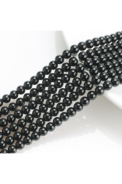 Choice3 8mm 45pcs black 4 6 8 10 12mm Black Glass Beads Smooth Round Loose Sp...