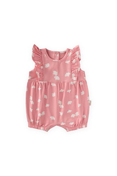 Cigit Ruffle Shorts Jumpsuit 0-3 Years Pink