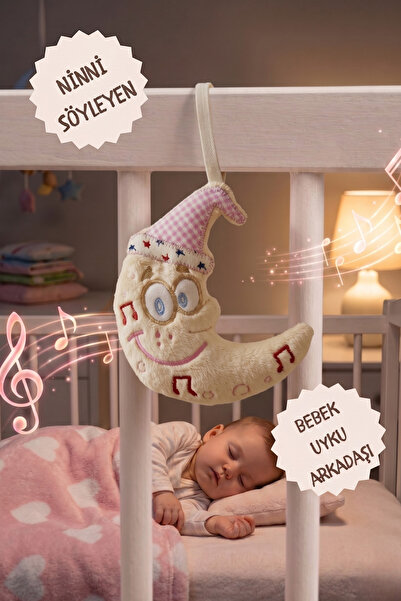 Storystars Türkçe Ninni Söyleyen Uyku Arkadaşım Sevimli Tasarım (Pembe Ay Dede)