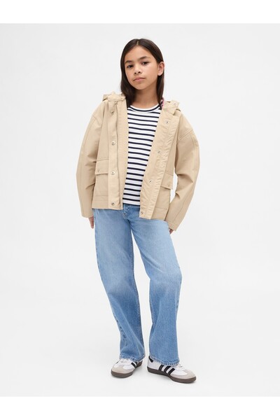 GAP Kız Çocuk Mavi Low Rise Straight Jean Pantolon