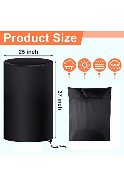 Choice 55 Gallon black 210D 55 Gallon Drum Cover Waterproof UV Protection Dus...