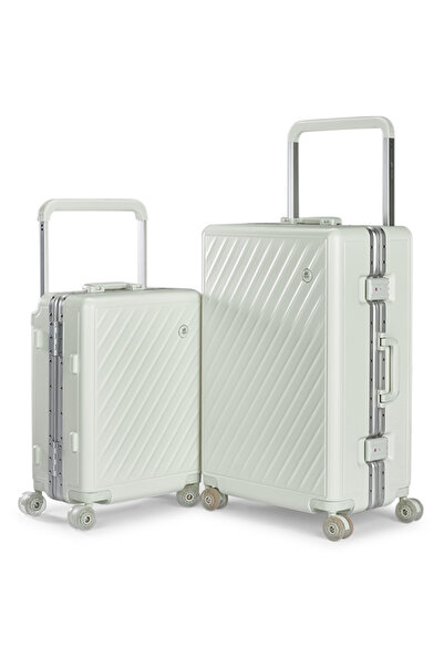 LİMRA Luxury Travel Luggage Set 2 Pieces Durable Pc Material Double Wheels 27...