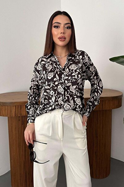 ozelia    قميص أسود منقوش