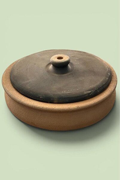 adenart pottery Küçük Boy Kapaklı Güveç-Fırın Kabı 28 cm Ateşe Dayanıklı