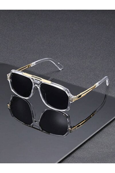 Choice3 WHITE 1 pair of men's T transparent frame gray European and American ...