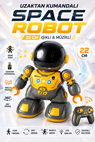 YILDIRIM OYUNCAK Uzaktan Kumandalı LED Işıklı Space Astronot Robot Oyuncak 22...