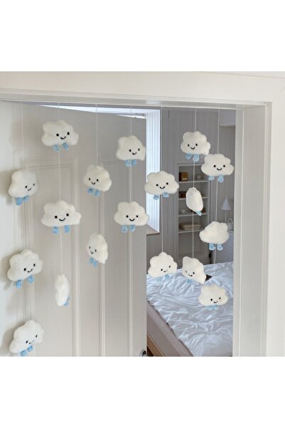 Choice White DIY Handmade Plush Cloud Door Hanging Curtain Children's Room De...