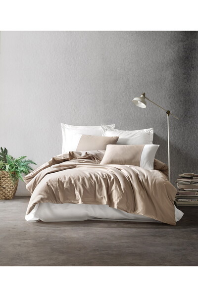 FARİKA Ranforce Double Quilt Cover Set Quilt Cover: 200 X 220 Cm Flat Sheet: ...