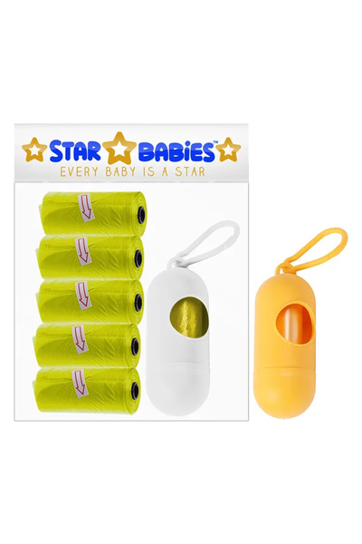 STAR BABiES عبوة تحتوي على 5/75 كيس معطر أصفر ومقسم روائح متنوع