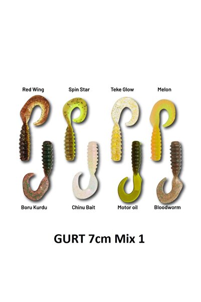 Hanfish Gurt 70 7cm Silikon Yem 8 Adet Mix 1