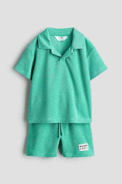H&M طقم مخمل مكون من قطعتين