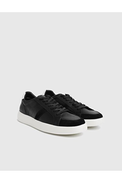 İLVİ Amaury Genuine Suede Leather Men's Black Sports Shoes