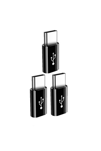 Choice11 black 3pcs Micro/USB C Female To USB C/Micro Male Adapter OTG Conver...