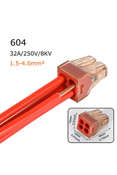 Choice1 100PCS 604 50/100 PCS 4 holes Wire Connector Universal Splitter Wirin...