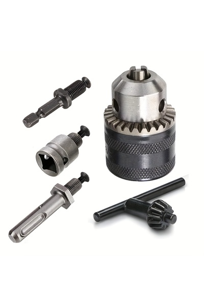 Choice 5pcs Set Heavy-Duty Metal Keyless Chuck Set Compatible with Electric D...