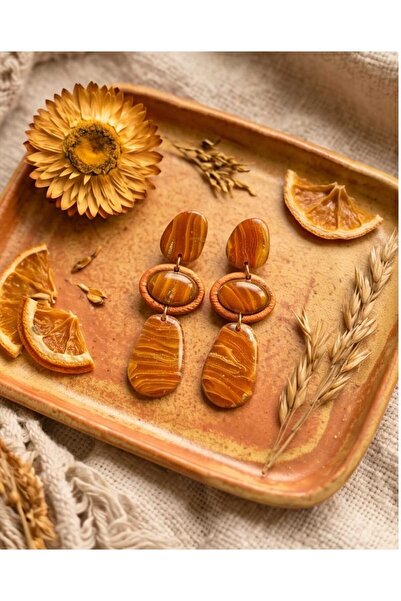 Dodemert Home Orange Collection Sequential Polymer Clay & Epoxy Handmade Desi...