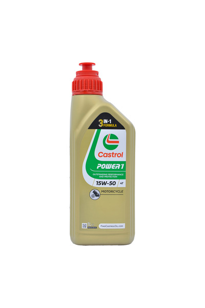 CASTROL Power1 10W-40 4T 4 Zamanlı Motosiklet Motor Yağı 1 Litre (JASO MA2)