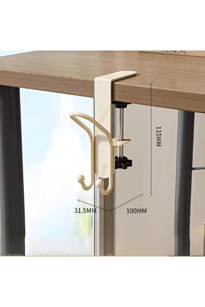 Choice Beige 1pc Adjustable Desk Edge Hook Gaming Headset Desk Hanger Backpac...