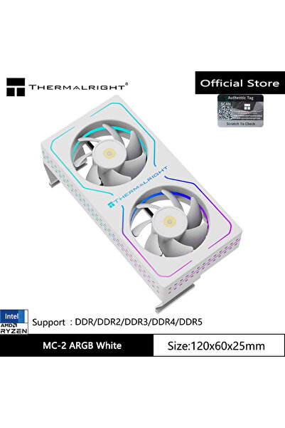 Choice1 مشتت حراري أبيض ARGB من Thermalright MC-2 ARGB لذاكرة الكمبيوتر، مزود...