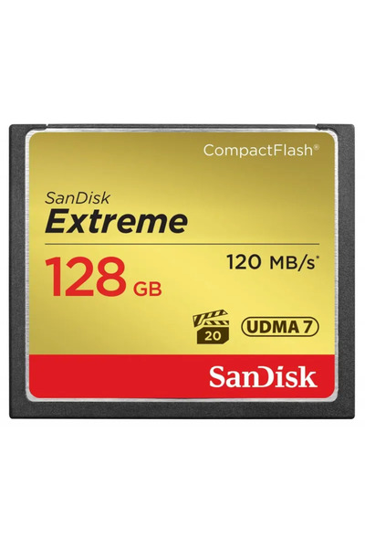 SanDisk CARD CF 128GB EXTREME CF Extreme 128GB, 128 GB, CompactFlash, 120 MB/...