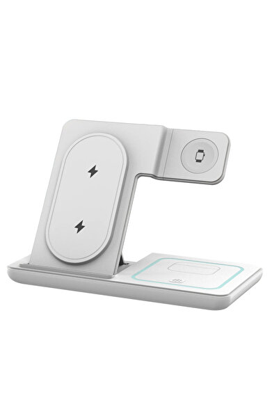 choice2 VIKEFON WHITE 3 in 1 Wireless Charger Desk Stand For S24 S23 Watch 2-...