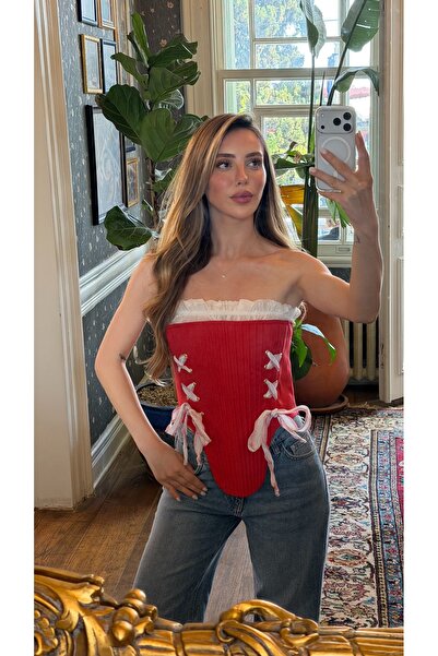 Laluvia Red Design Corset - 7948