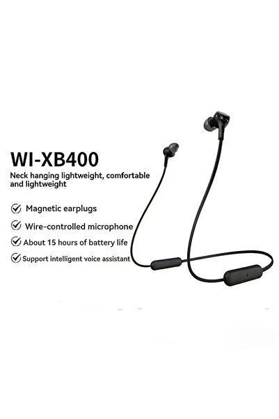 Choice سماعات سوني WI-XB400 السوداء اللاسلكية المعلقة حول الرقبة بتقنية البلو...