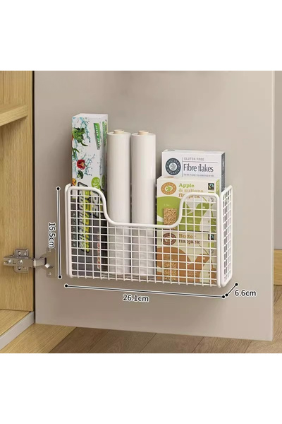 Choice3 white-L Wall-mounted Cabinet RackStorage Punch-free Rack Kitchen Cabi...