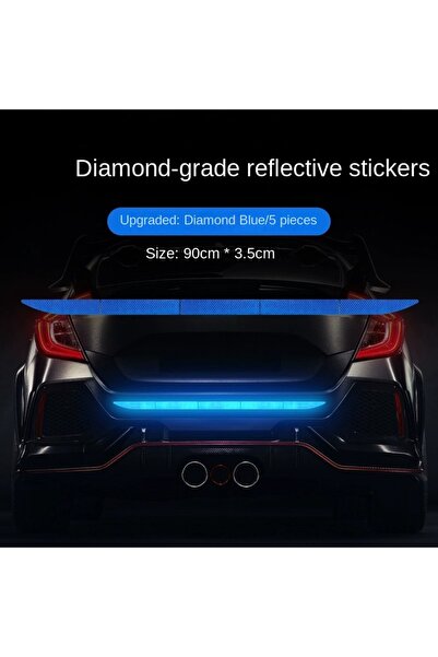 Choice3 ملصق سيارة أزرق عاكس للضوء، شريط تحذير للسلامة، ملصق عاكس مضاد للتصاد...