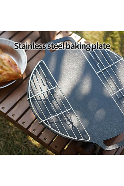 Choice silvery Outdoor Barbecue Net Steam Rack Stainless Steel Camping Barbec...