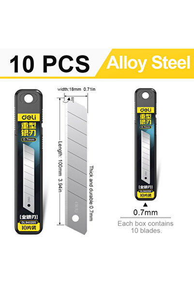 choice2 10 pcs blades Ultra-Thick 0.7mm Heavy Duty Blades, 18mm Wide 60° Angl...