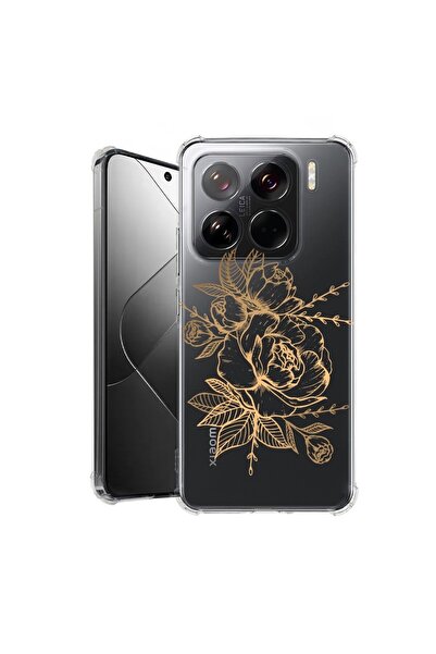 bestcase ¬Æ Husa pentru Xiaomi 15 Pro, Anti Shock 1.5MM, Golden Rose, Protect...