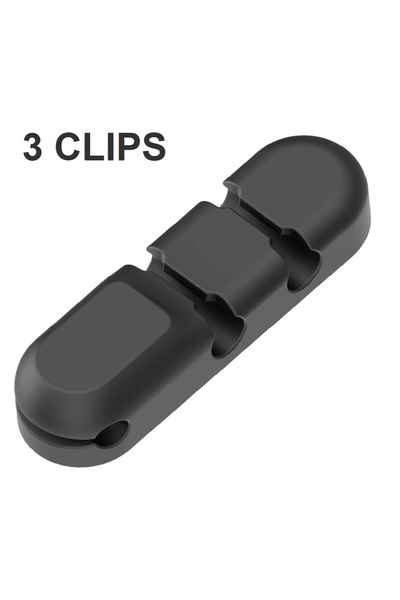 Choice3 3 CLIPS Cable Organizer Management Wire Holder Flexible USB Cable Win...