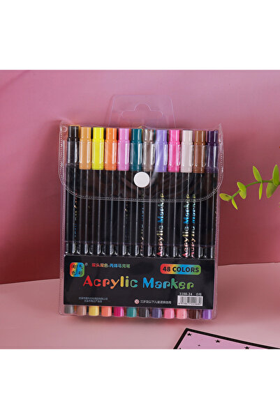 Choice1 24Pcs-48 Colors 24-120 Colors Dual Tip Acrylic Marker Pens Set Brush ...