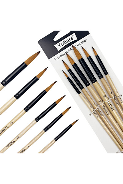 choice2 Round Yutiars Professional Artist Paint Brush Set - 6 PCS, Nylon Bris...