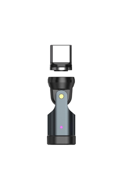 Choice1 محول OTG مغناطيسي أسود من نوع C إلى USB-C بزاوية دوران 540 درجة، يدعم...
