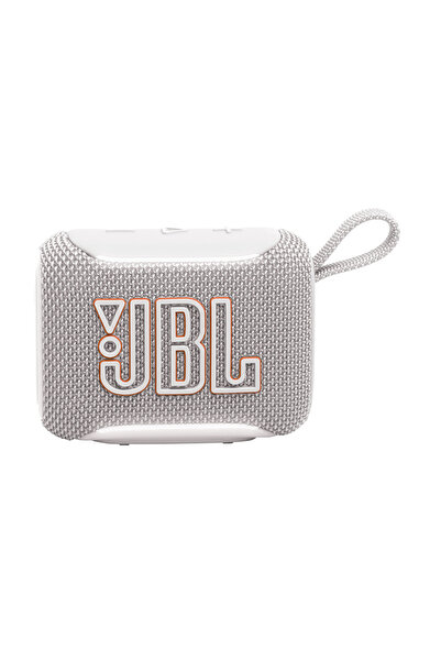 JBL مكبر صوت GO 5 A صغير الحجم، مقاوم للماء والصدمات، باللون الأبيض