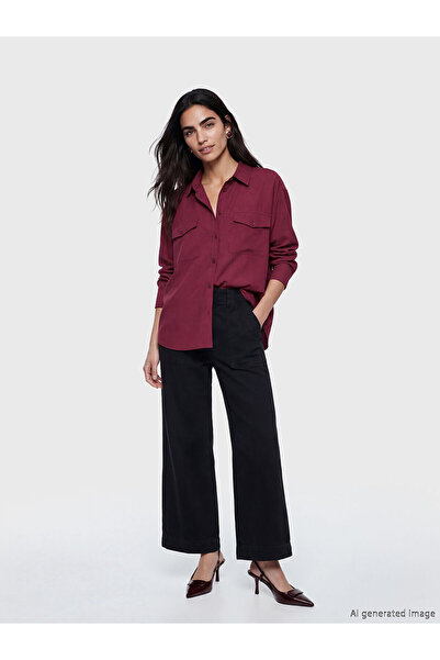 LC Waikiki Nevavm Modal Blended Oversize Women's Shirt with a Difference
