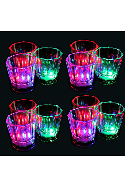 Choice5 12pcs fa guang bei zi 6/12/24Pcs LED Glowing Glasses Cup Light Up Sho...